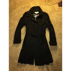 Calvin Klein Black Peacoat Jacket Size: 6